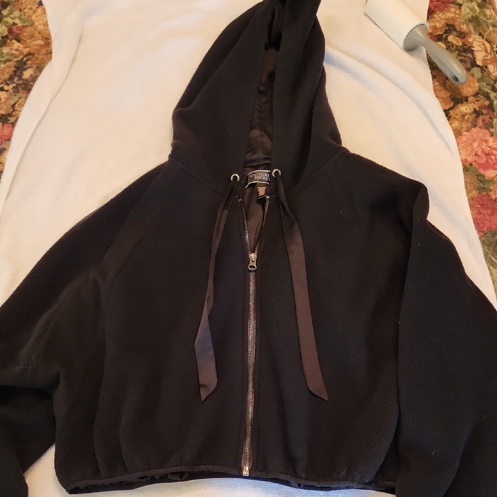 Victoria's Secret Black Hooded Jacket